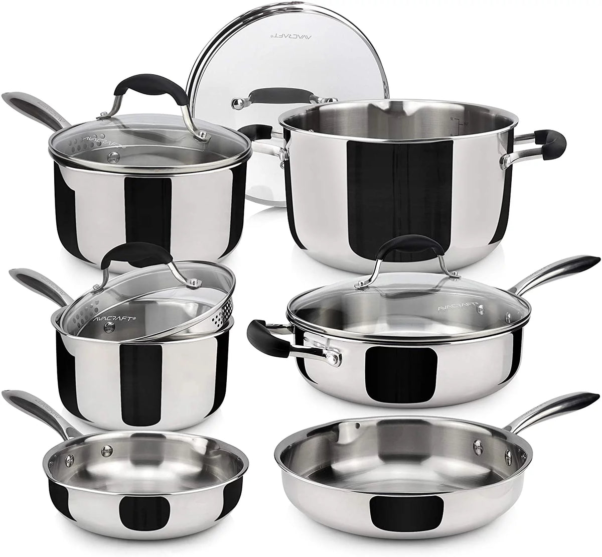 18/10 Stainless Steel Cookware Set 10-Piece V17567