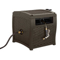 Wicker Hideaway Hose Reel with Brass In-Out Tube V785605