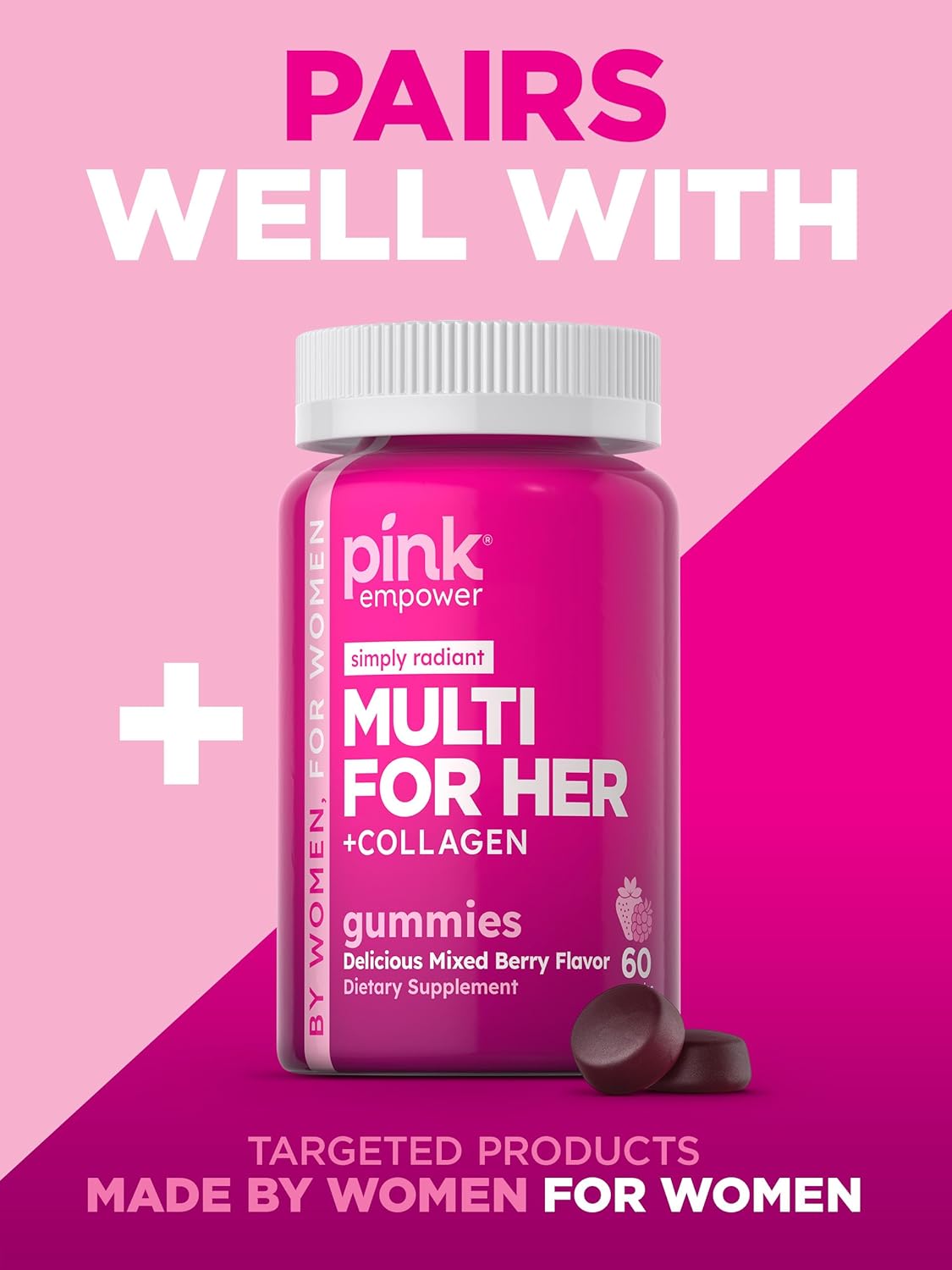60 Count Non-GMO Gluten Free Hair Skin Nails Gummies V841394