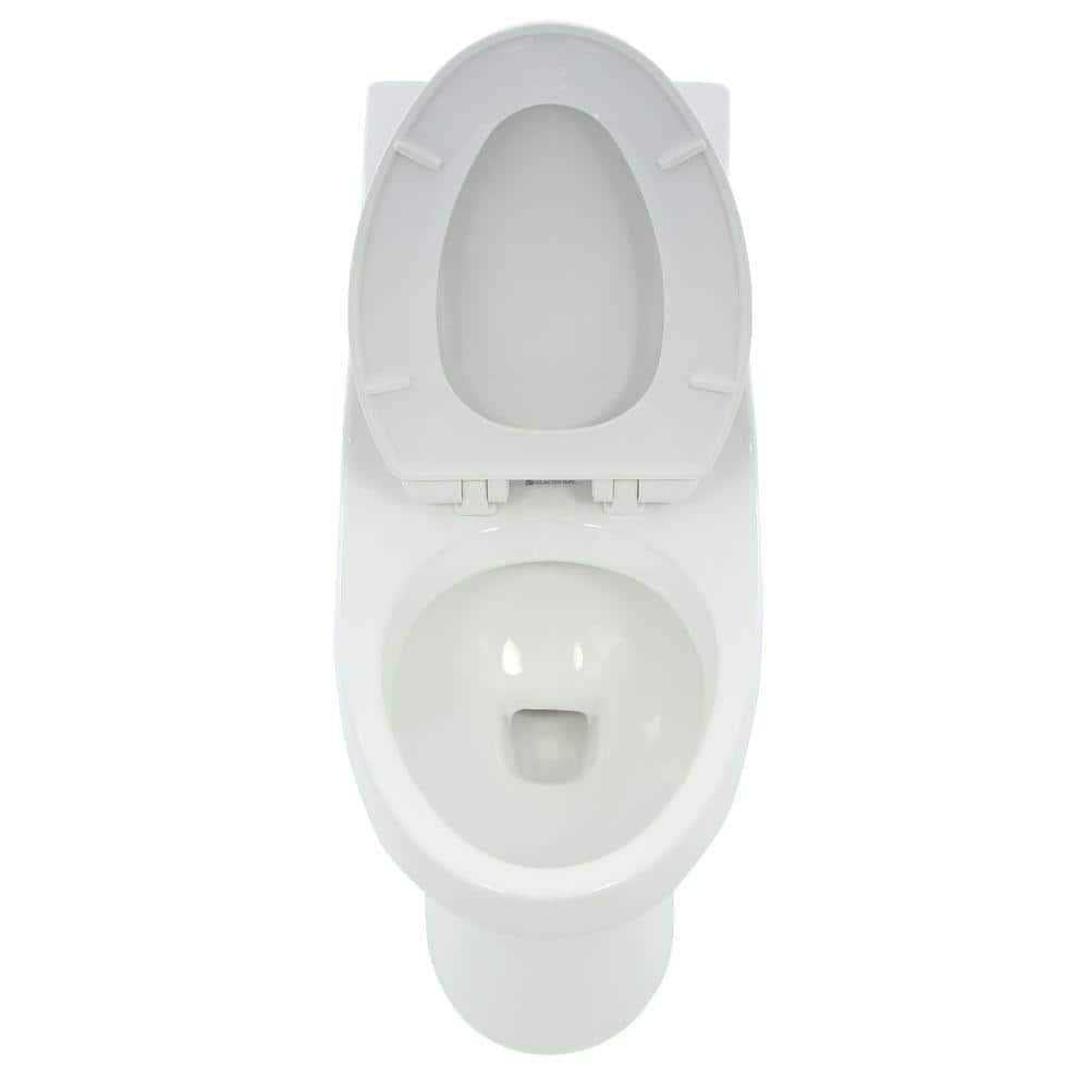 White 1-piece Dual Flush Elongated Toilet T70423