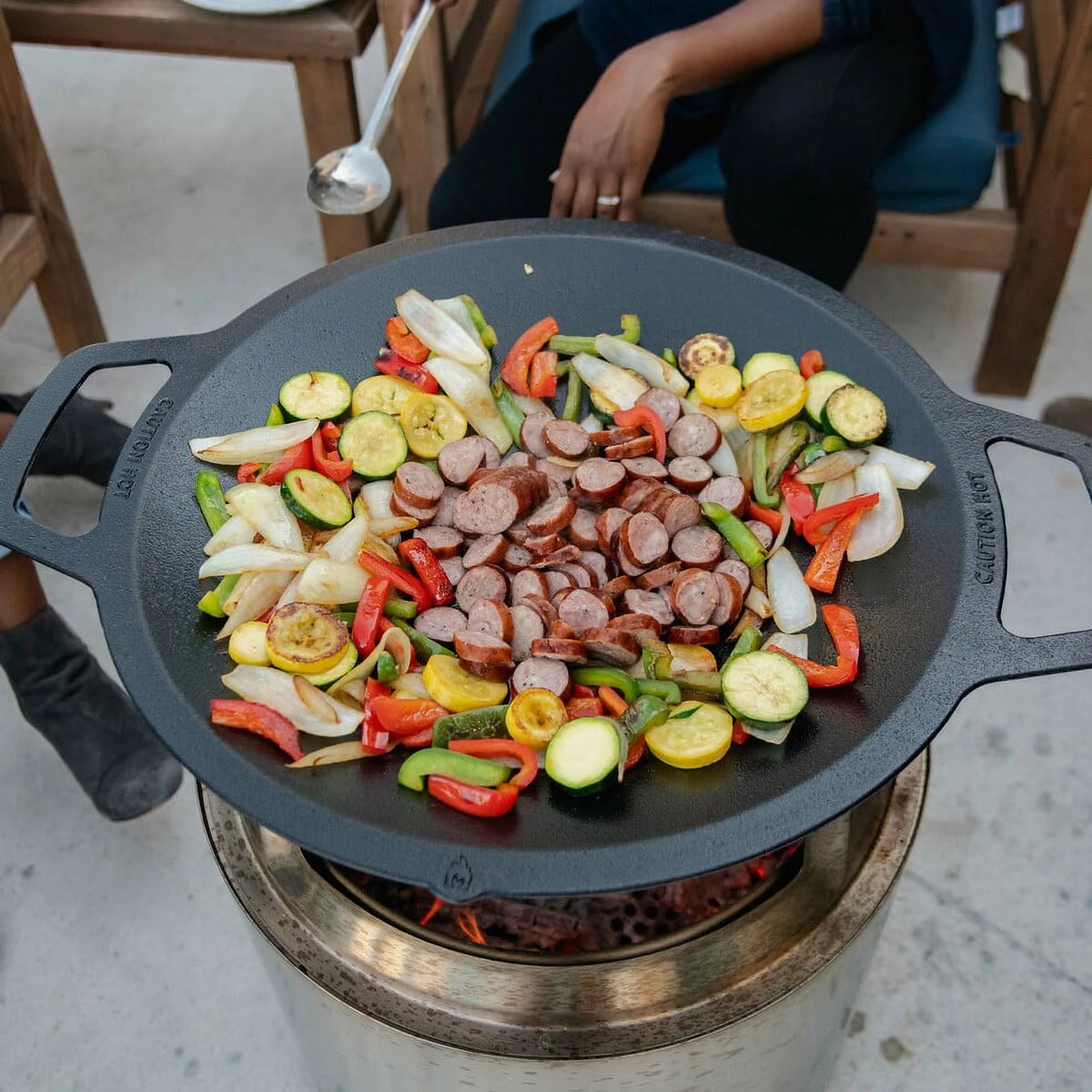 Large Cast Iron Wok Top, 18", 2.5" Depth Z252