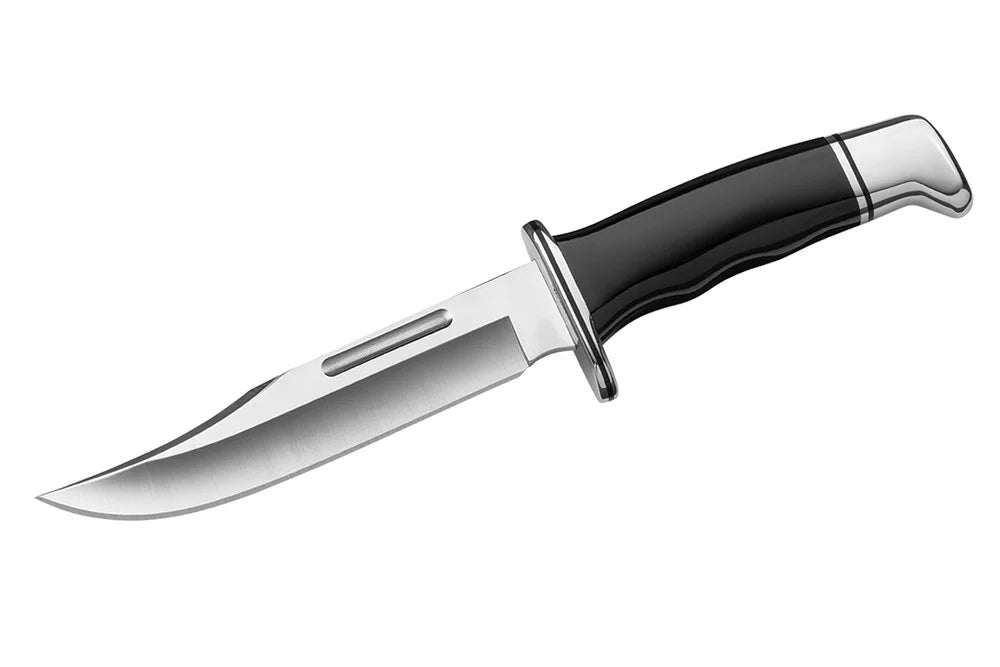 Black Fixed Blade Knife with Leather Sheath Y581
