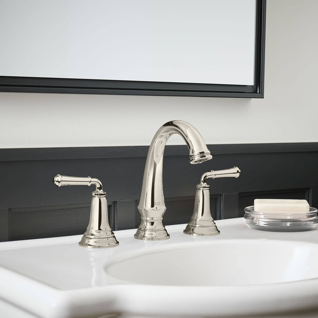 Brushed Nickel Widespread Bathroom Faucet with Pop-Up Drain N1626