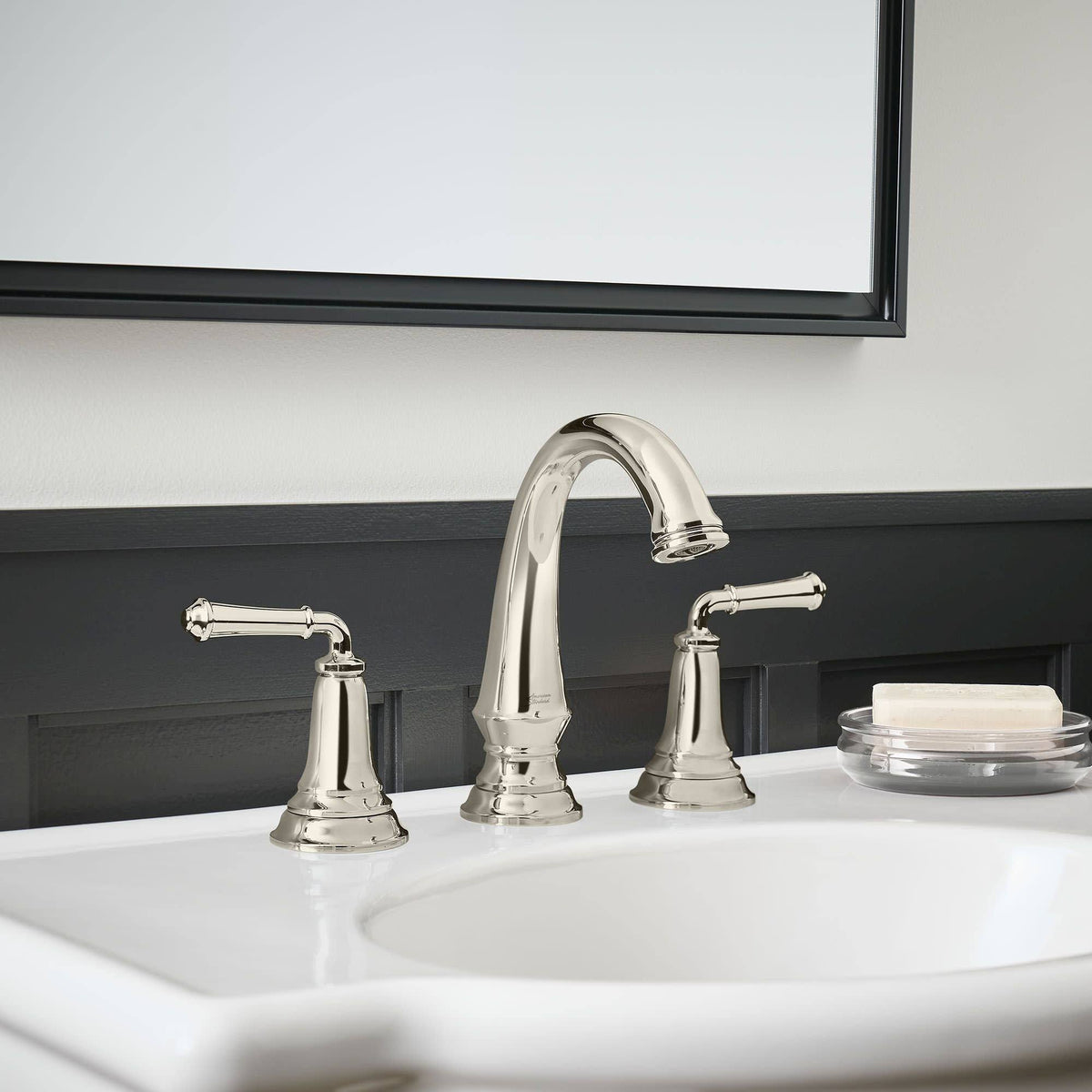 Brushed Nickel Widespread Bathroom Faucet with Pop-Up Drain N1626