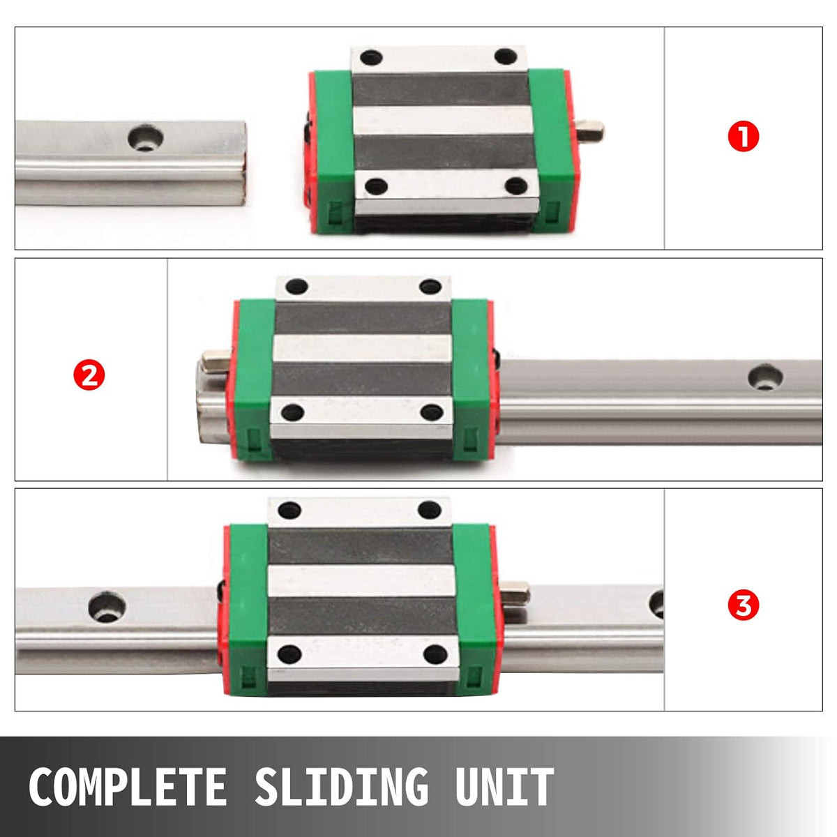 15-300mm Linear Rail with 4X Square Type Carriage Bearing Block M62954