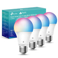 4 Count Smart WiFi Light Bulbs, Multicolor A19 9W 800 Lumens G49073