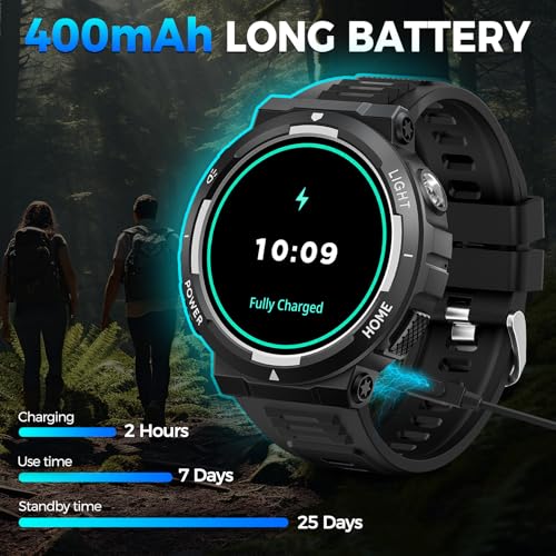 1.53” Rugged Smart Watch with LED Flashlight A85717