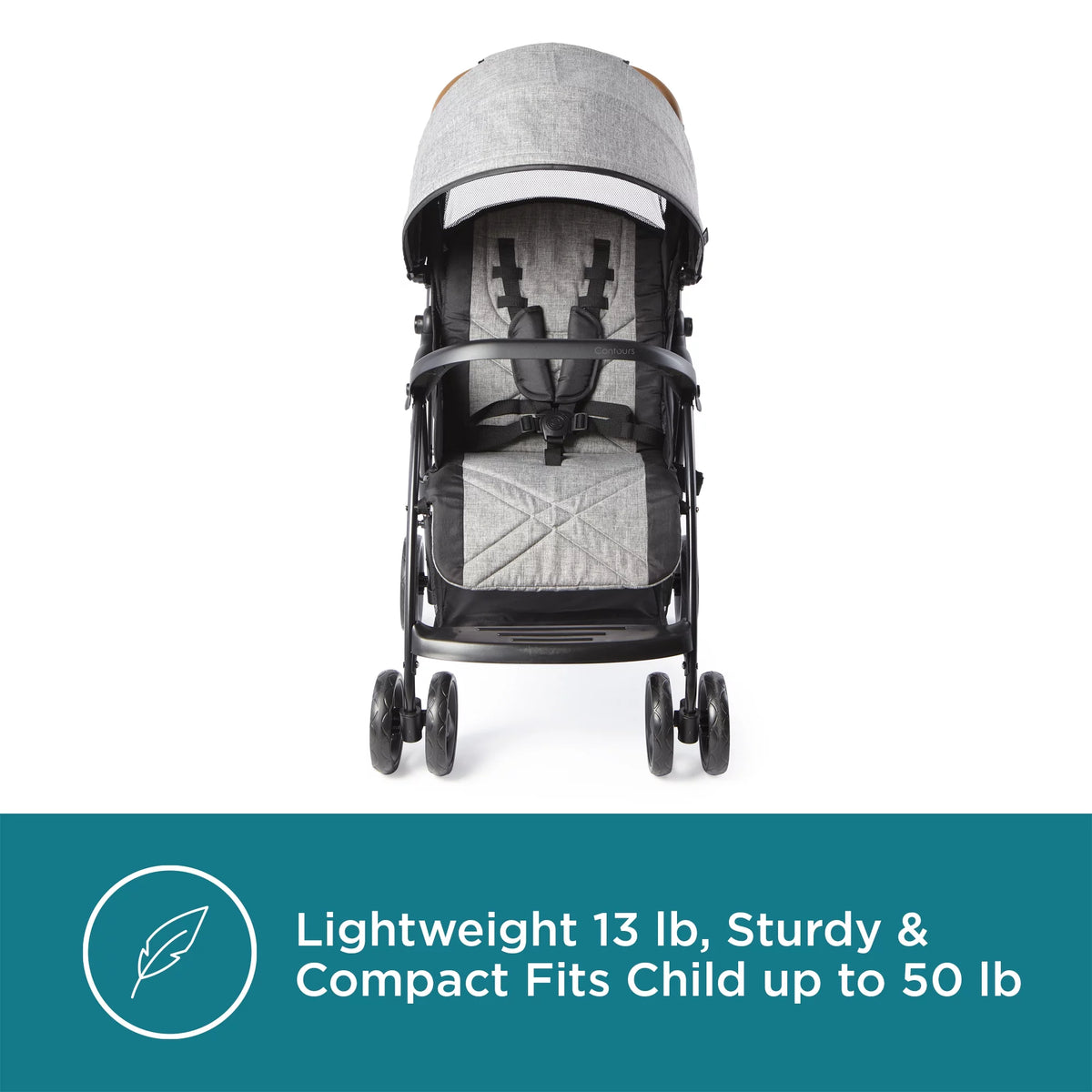 Lightweight Compact Travel Stroller Gray V494676