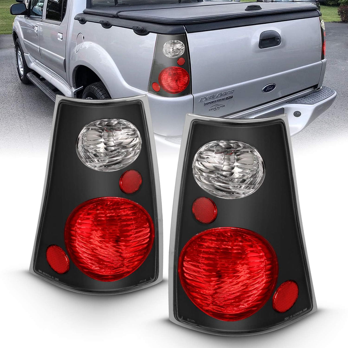 Black Replacement Brake Tail Lights Set B656208