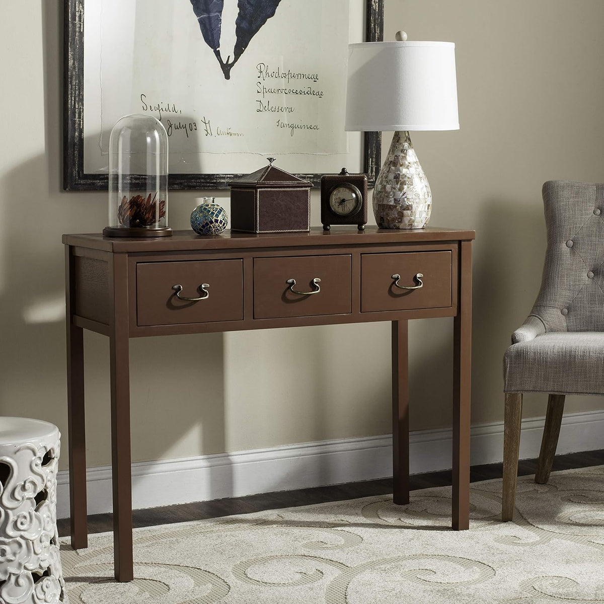 French Grey Console Table B437943