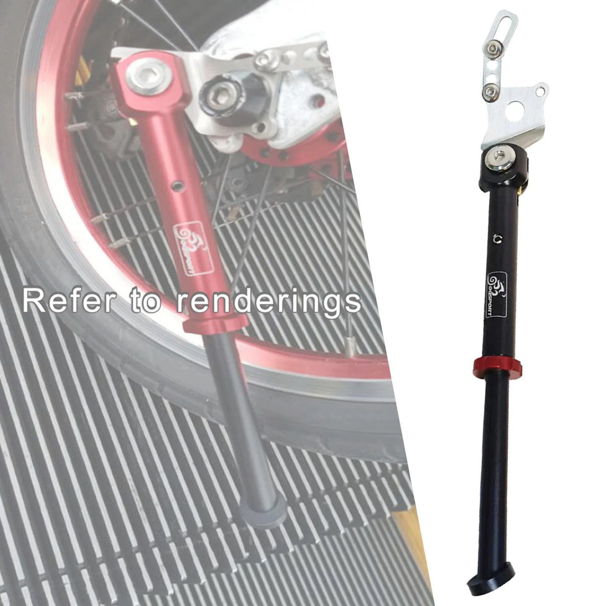 Black Aluminum Alloy Single Leg Bike Kickstand I2771