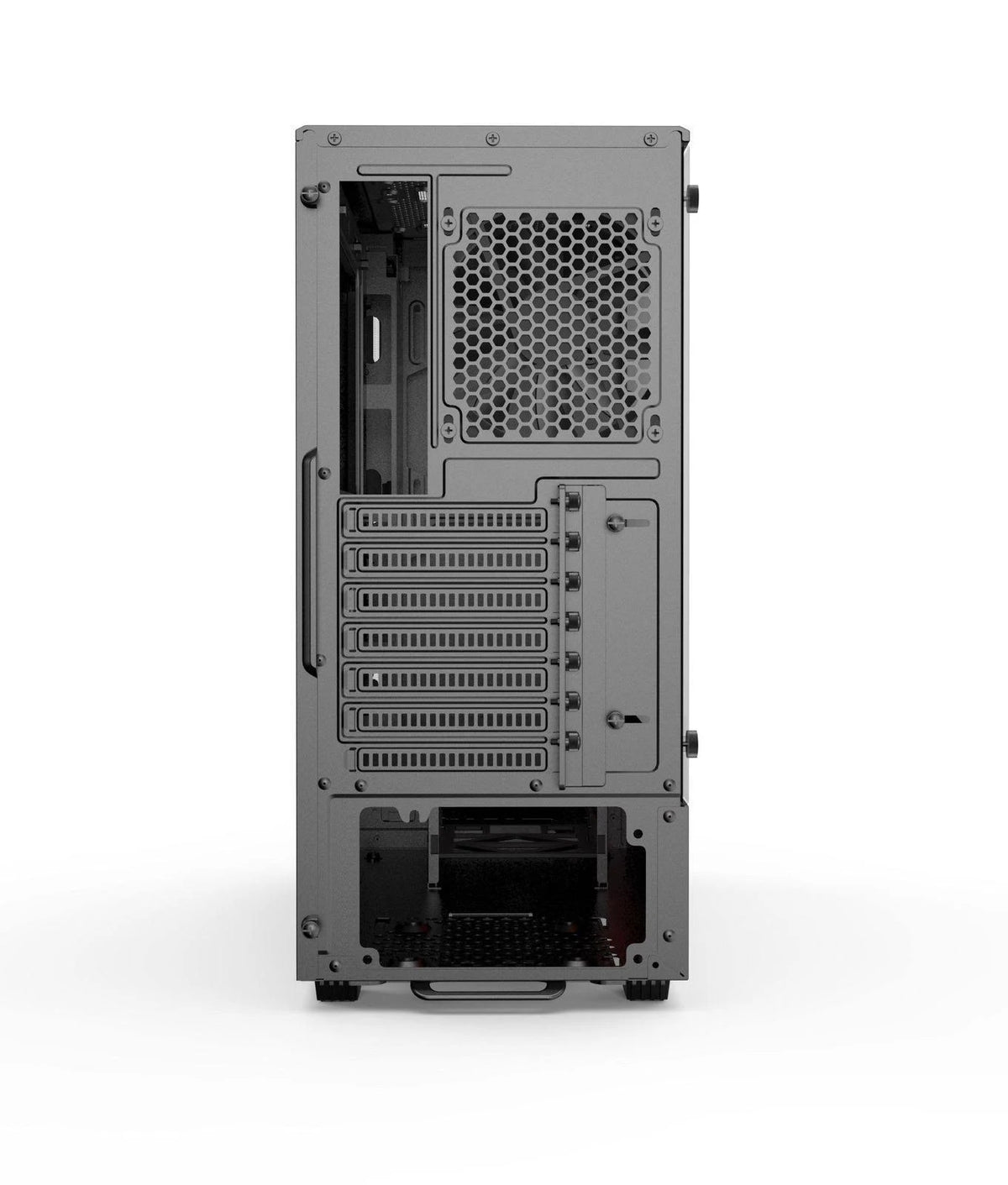 Black Compact EATX Mid-Tower Case with Tempered Glass and Digital RGB B9783