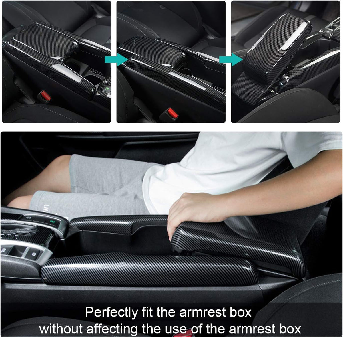 Carbon Fiber Car Armrest Cover Pack of 2 Q95228