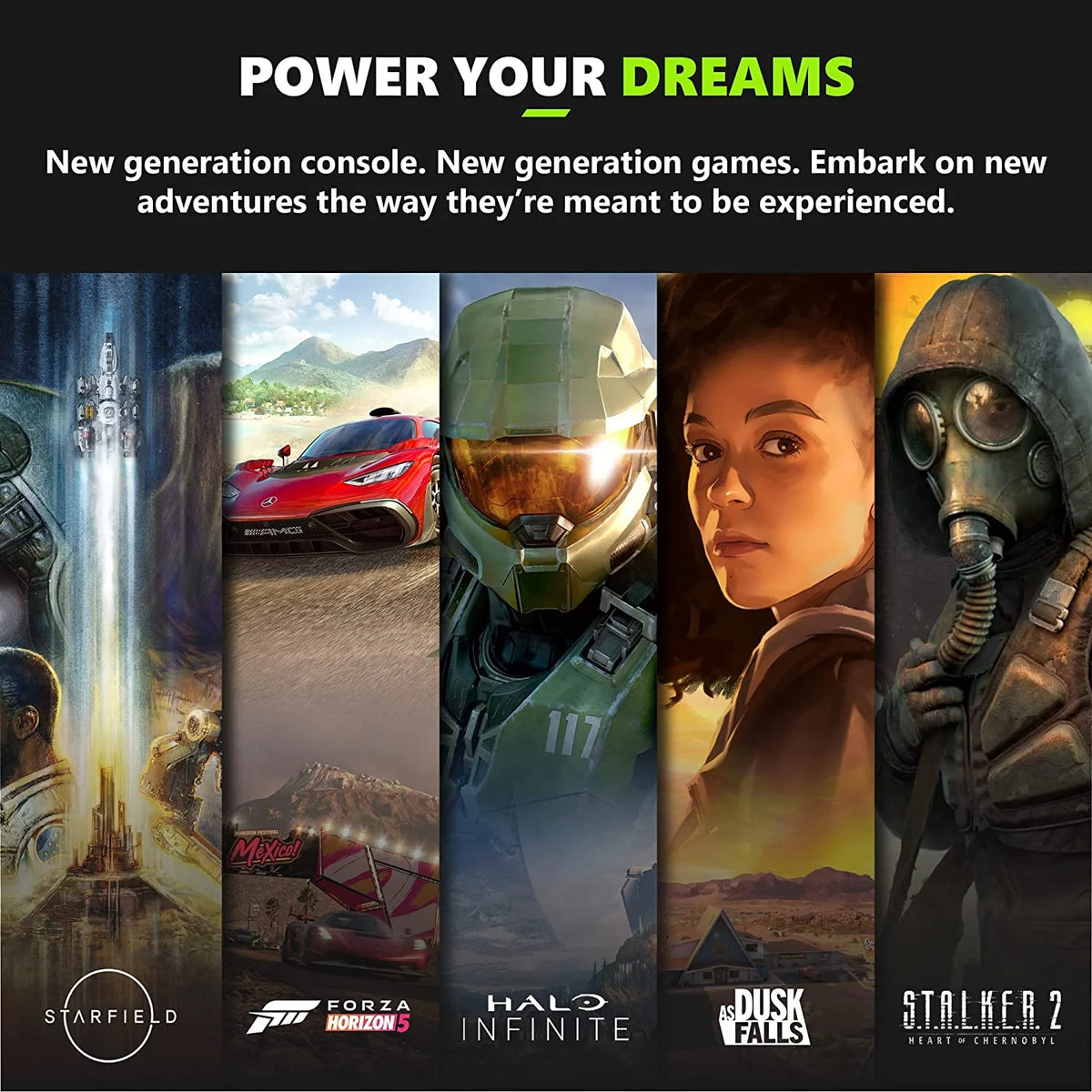 Black 1TB SSD Xbox Series X Gaming Console Bundle X4849