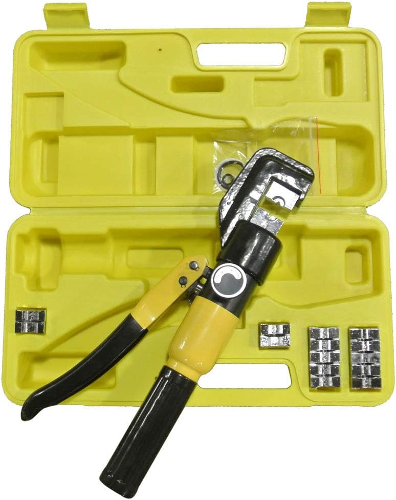 10 Ton Hydraulic Cable Crimper with 9 Dies M94735