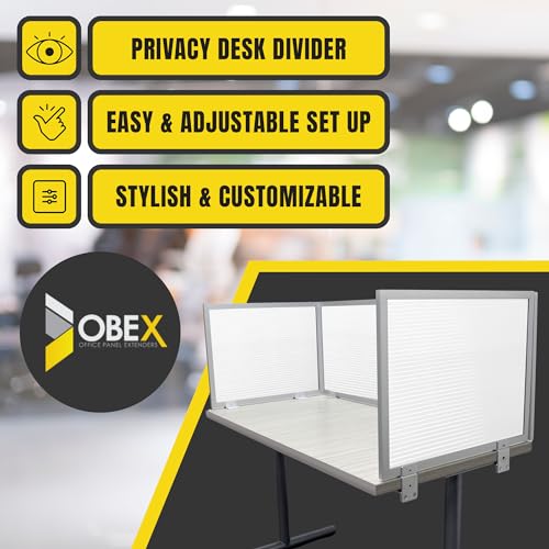 White 24" X 24" Polycarbonate Privacy Screen with Aluminum Bracket Q2255