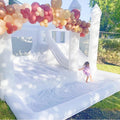 White 15FTx13FT Oxford Cloth Inflatable Bounce House with Slide Ball Pit L824241