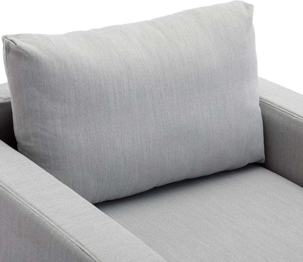 Light Grey Single Seat Module Sofa with 1 Ottoman G8893