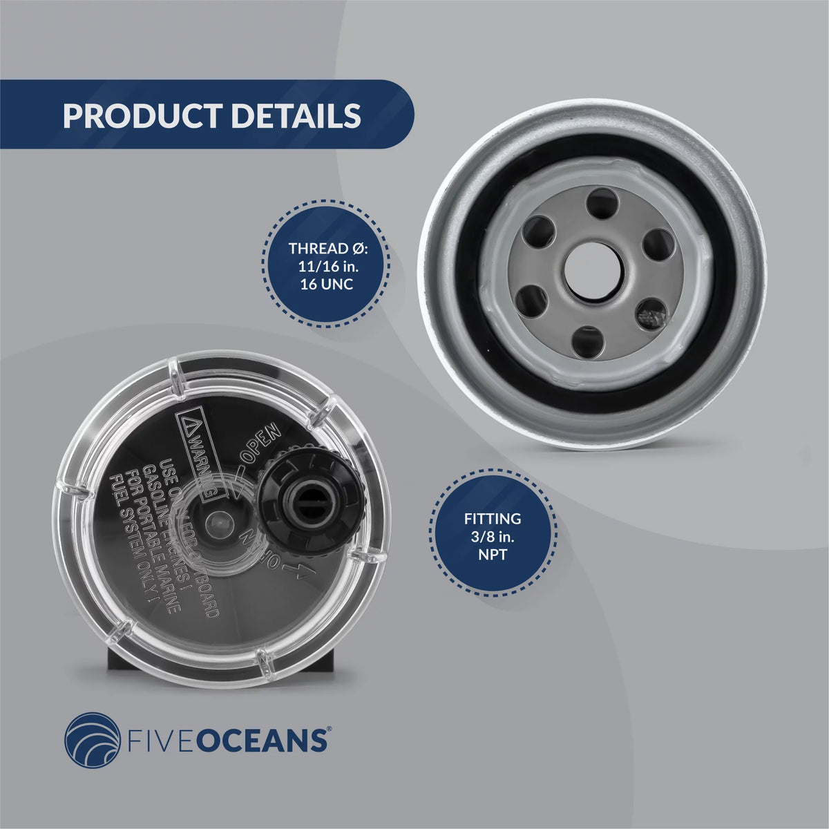 Fuel Filter Water Separator with Clear Bowl G2862