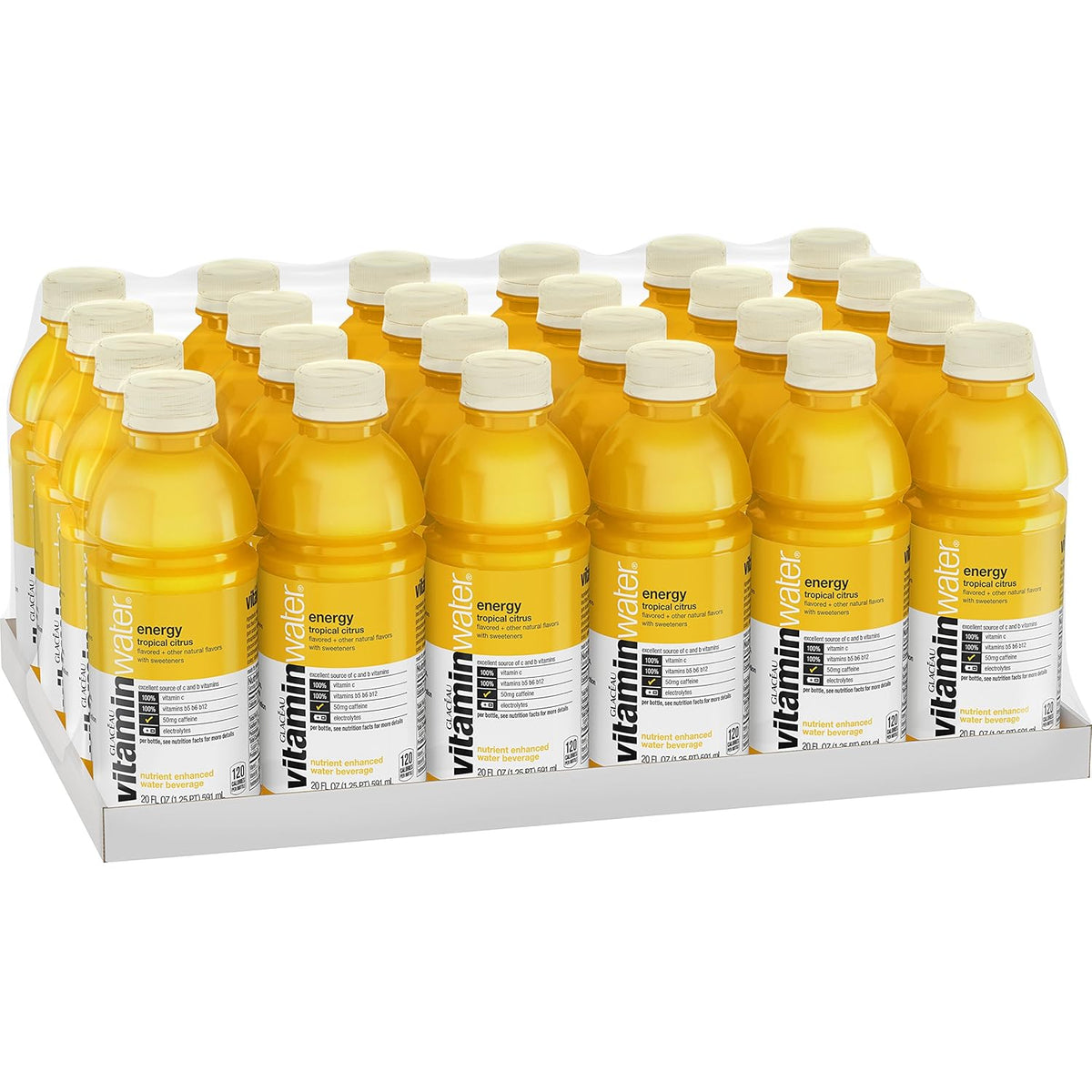 20 fl oz 24 Pack Tropical Citrus Electrolyte Enhanced Water B32205