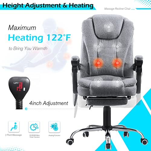 Grey PU Leather Massage Office Chair F929