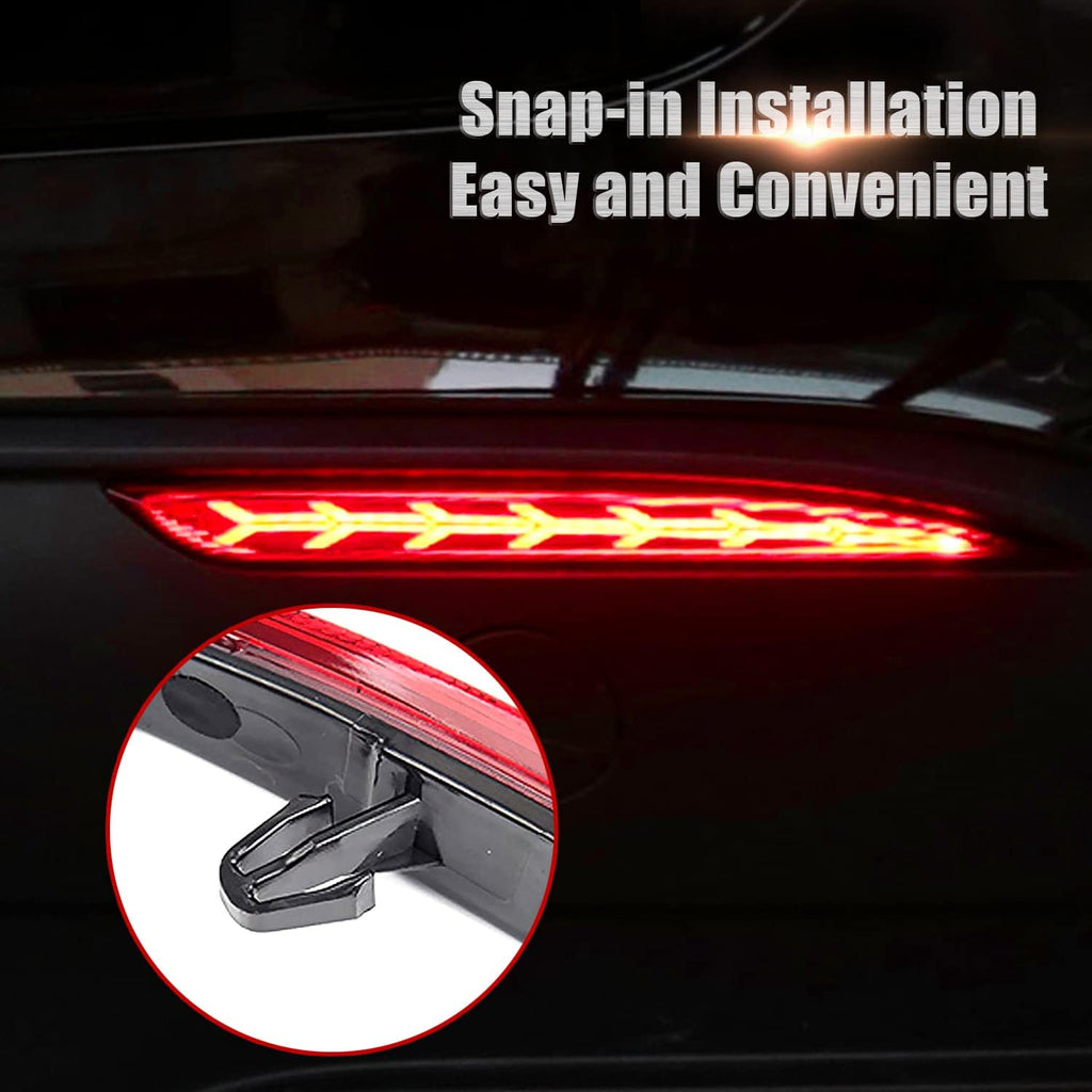 LED Rear Fog Lights Reflector Lamps for Tesla Model 3, 2 Pcs R7242