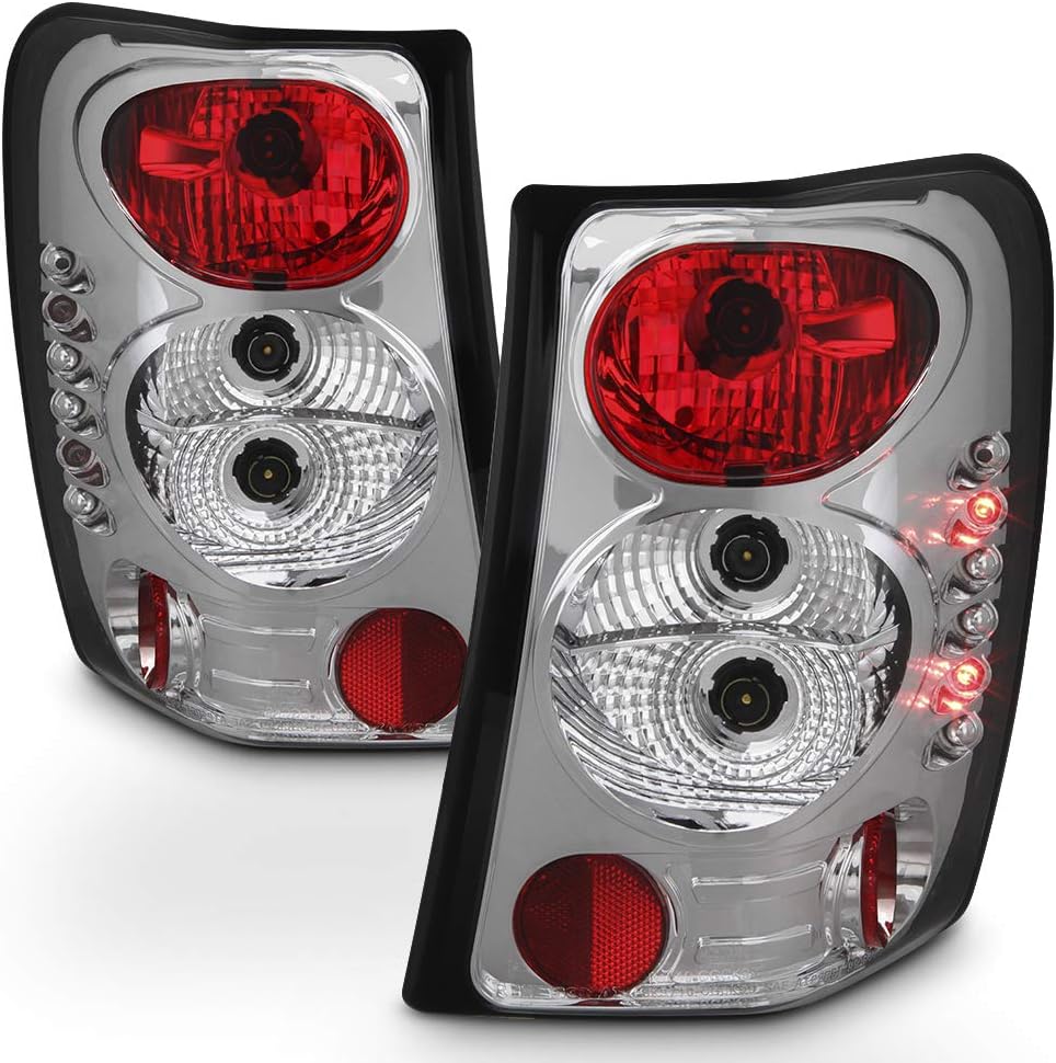 Chrome Tail Lights Left+Right with LED Side Marker N31951