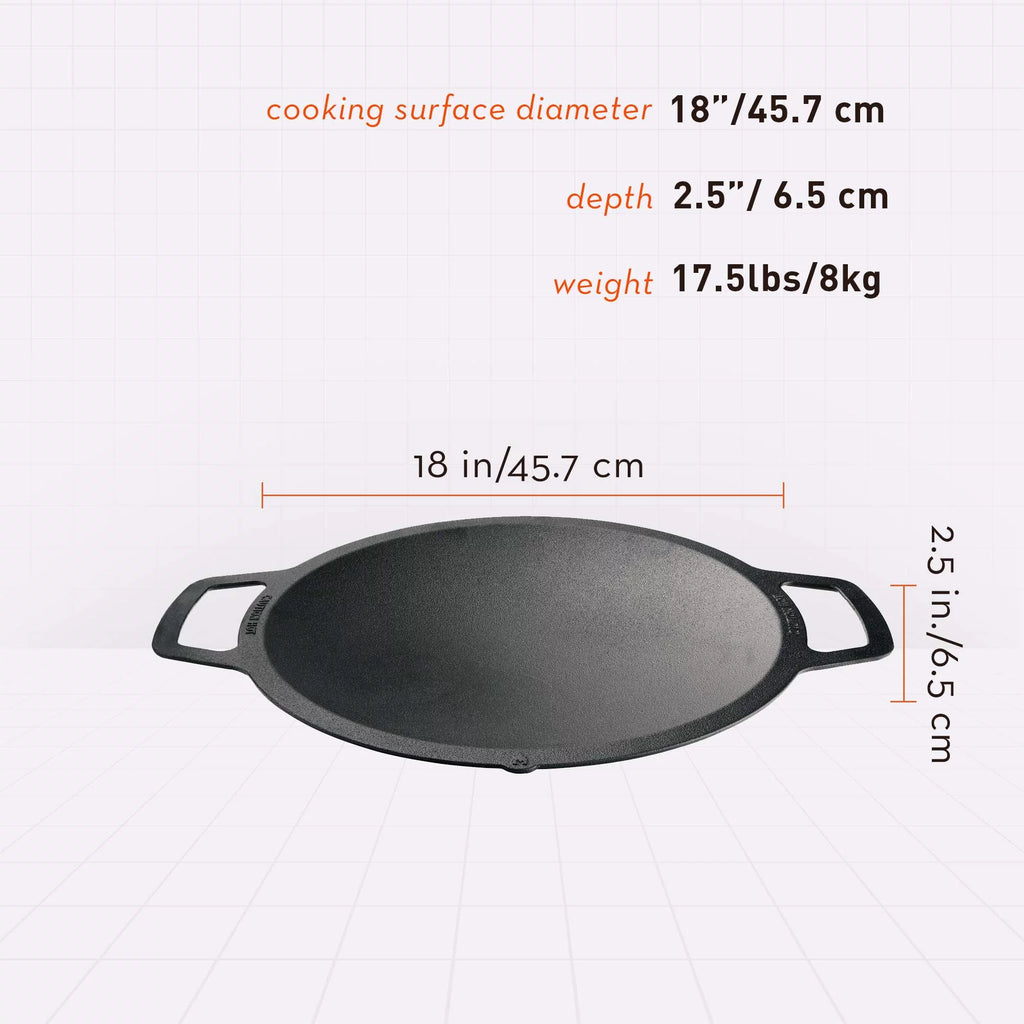 Large Cast Iron Wok Top, 18", 2.5" Depth Z252