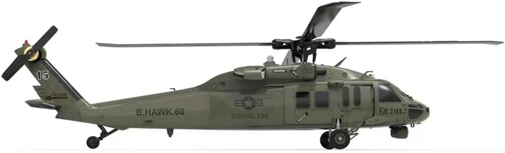 2.4G 6CH Brushless Direct Drive Remote Control Military Helicopter Q654