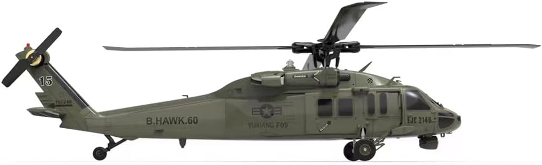 2.4G 6CH Brushless Direct Drive Remote Control Military Helicopter Q654