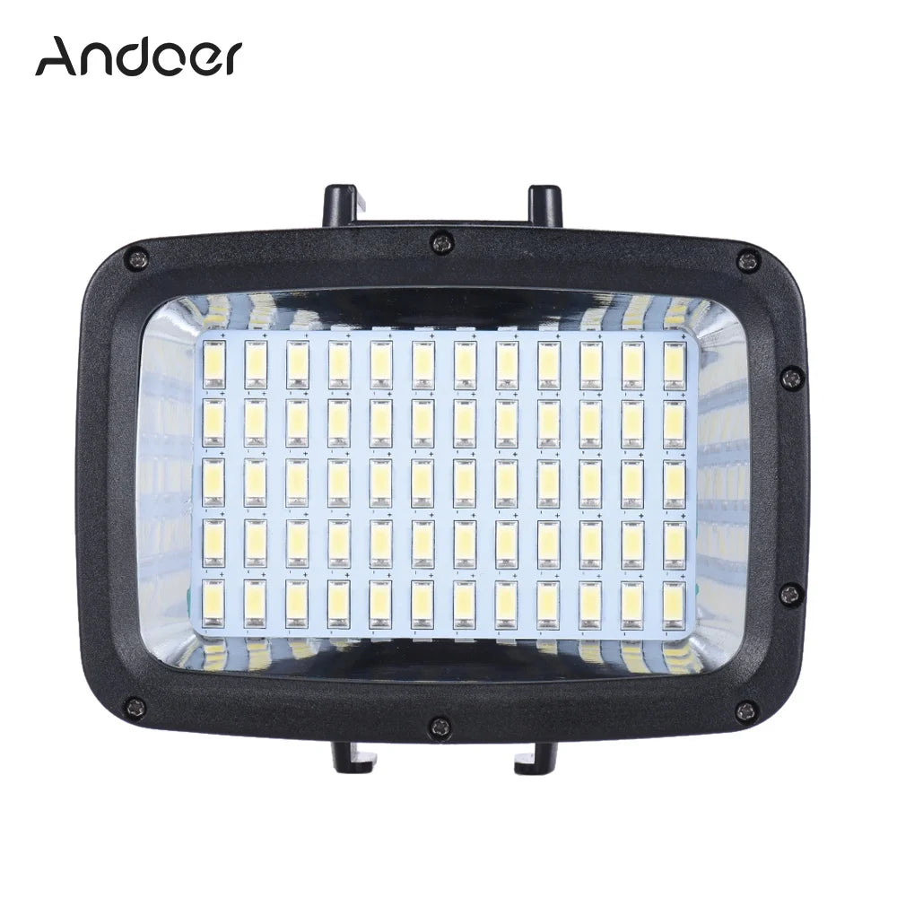 Ultra Bright 1800LM 3 Modes Waterproof Underwater 40m 5500K 60pcs Diving Fill-in Video Light with Hot Shoe Mount G327037