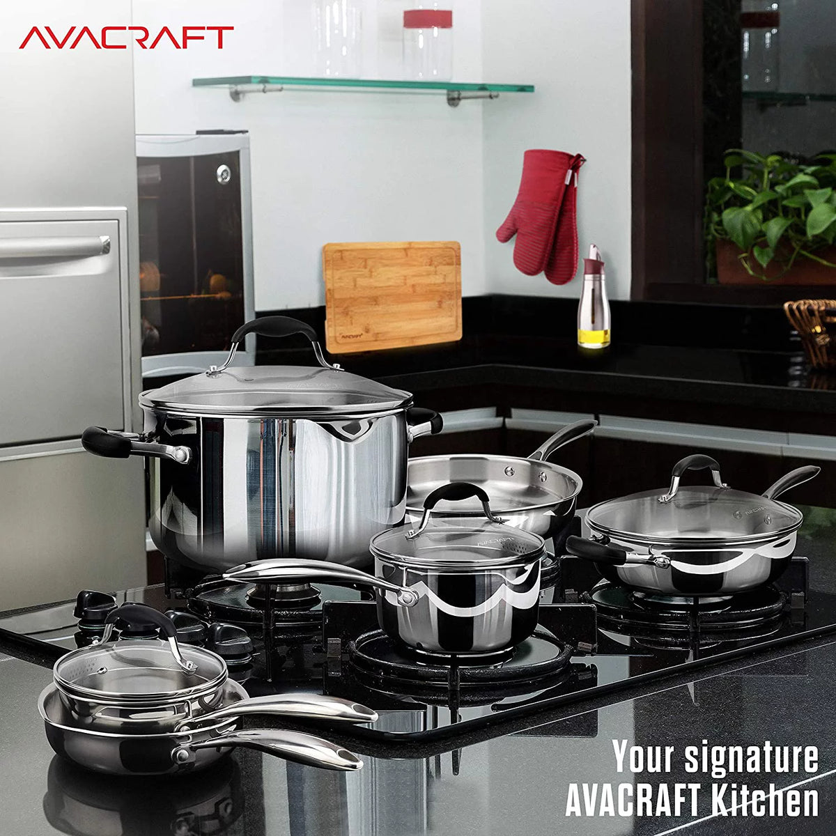 18/10 Stainless Steel Cookware Set 10-Piece V17567