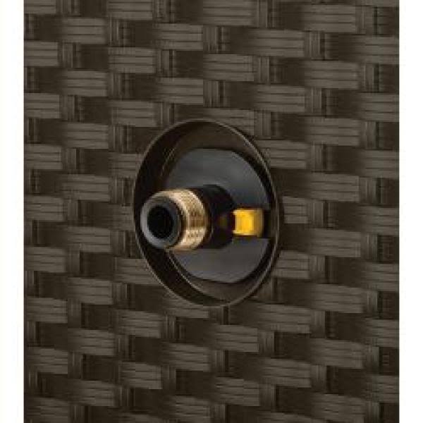 Wicker Hideaway Hose Reel with Brass In-Out Tube V785605