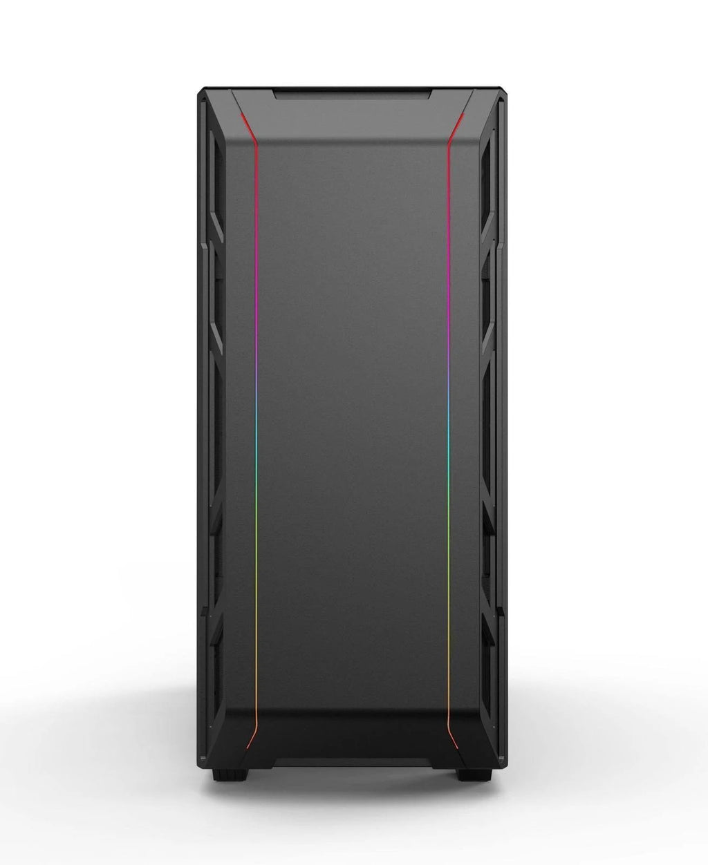 Black Compact EATX Mid-Tower Case with Tempered Glass and Digital RGB B9783