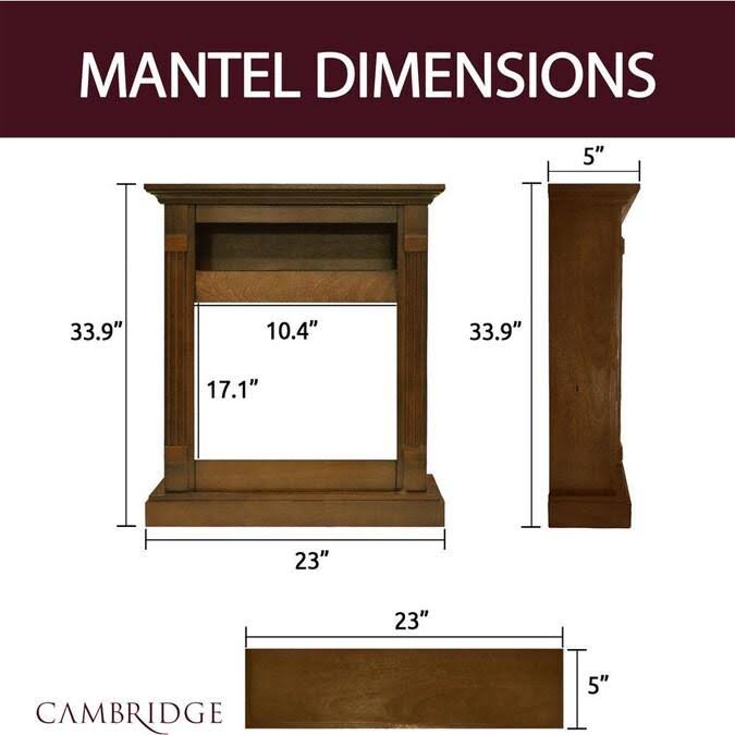 Walnut Mantel Electric Fireplace K900