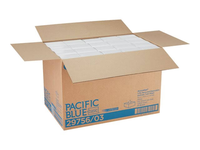 140 Sheets White Disposable Paper Cleaning Wipes, Pack of 20 N3991