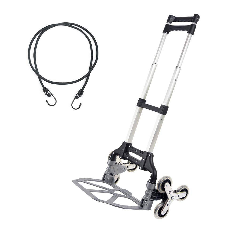 Stair Climbing Hand Truck with 6 TPR Wheels, Aluminum Alloy O413551