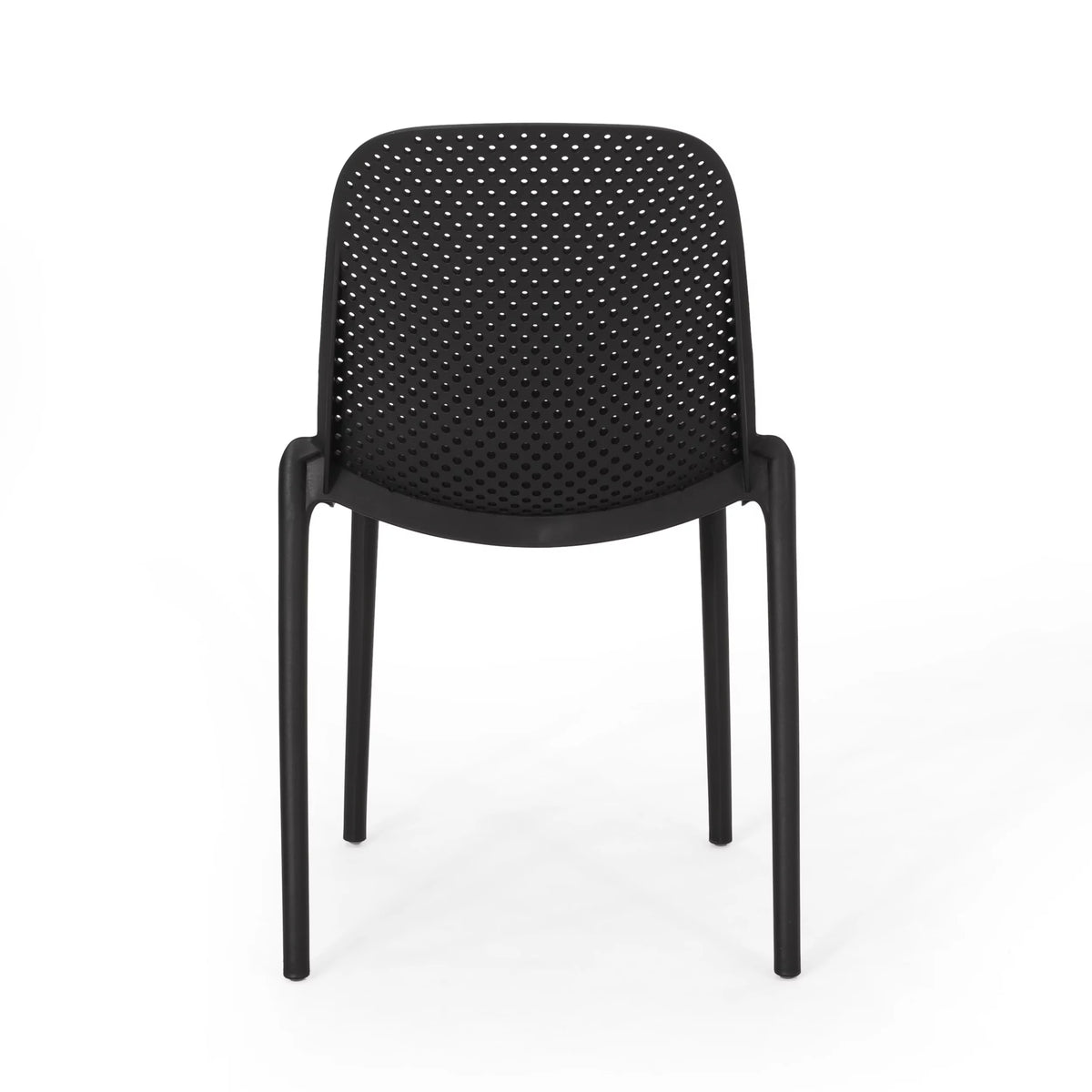 White Plastic Patio Dining Chair Set of 2 O991456