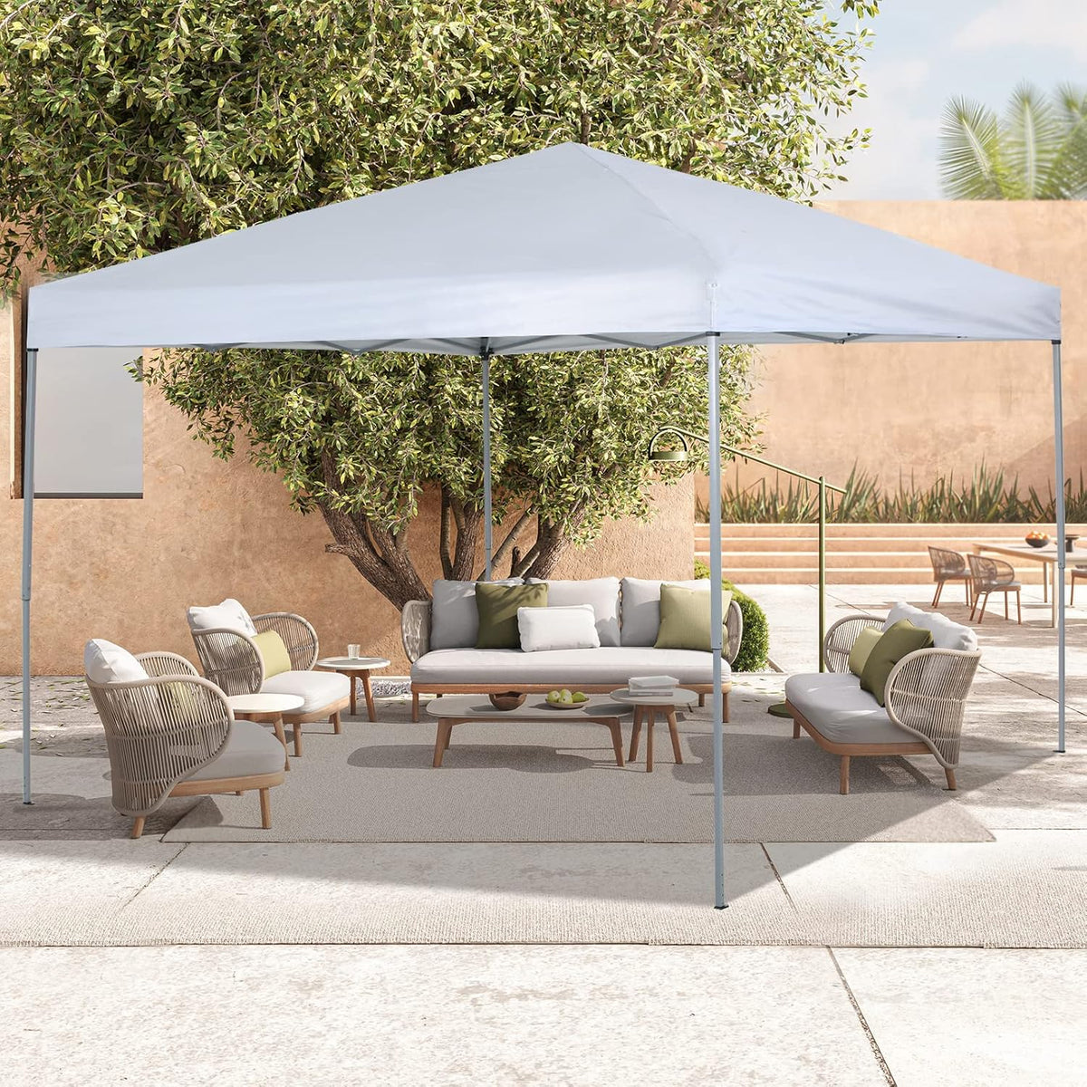10 x 10ft Blue Pop Up Canopy Tent with Carry Bag J188