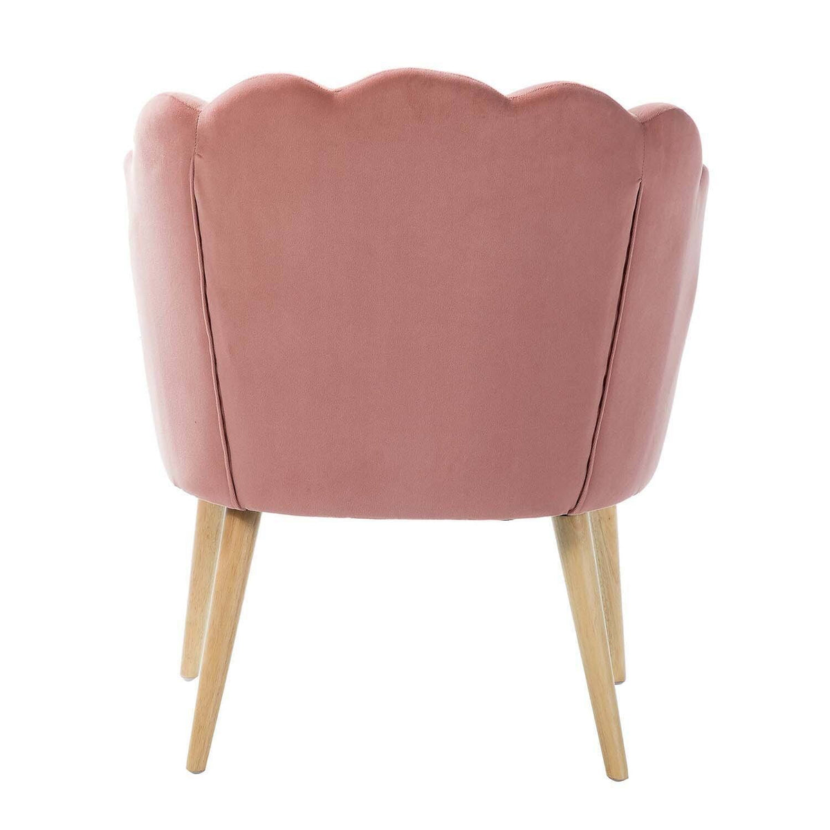Scalloped Velvet Arm Chair with Tufted Back, Set of 2 - Green H990268