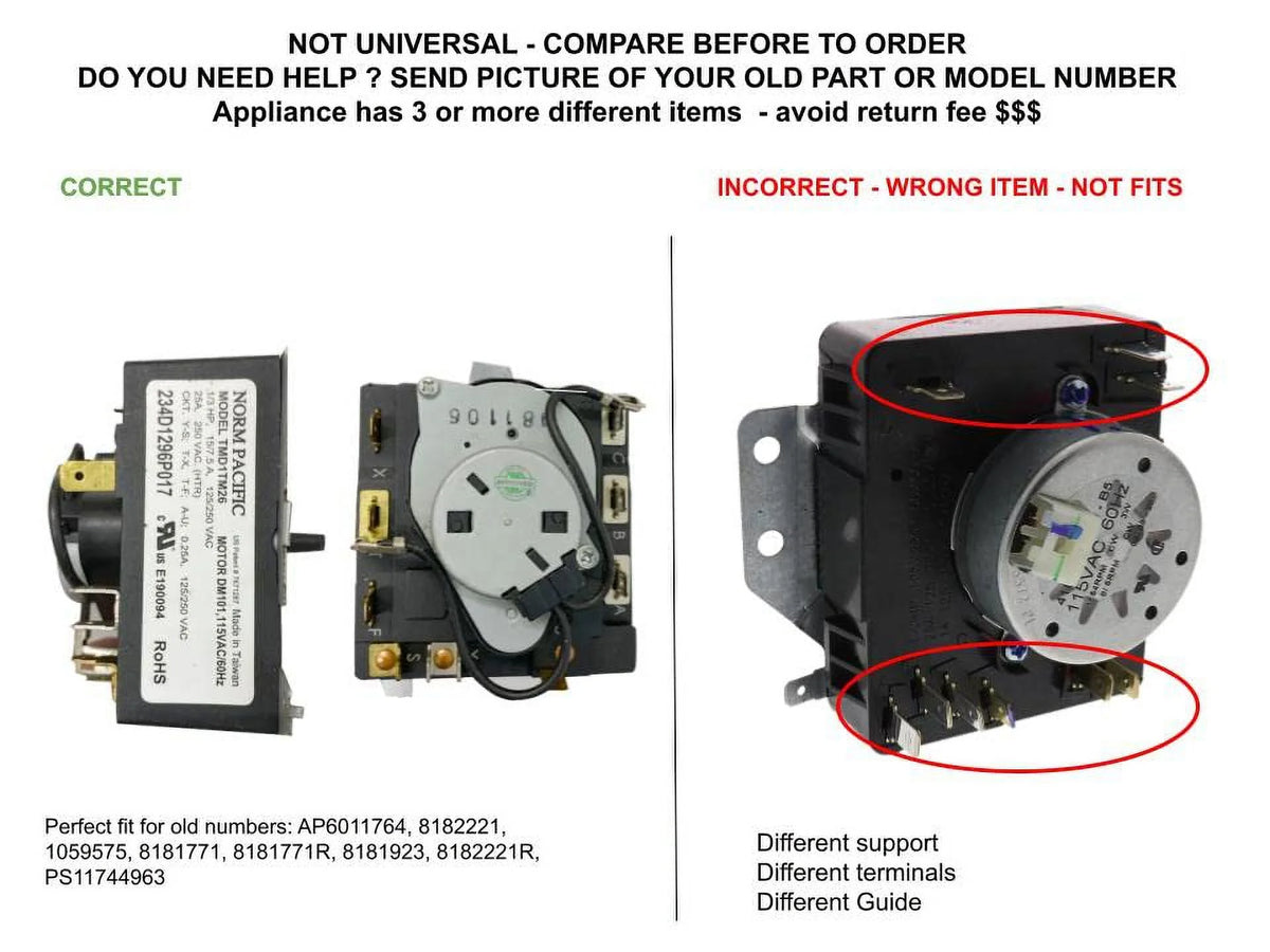 Washer/Dryer Timer 10 Terminals A3774