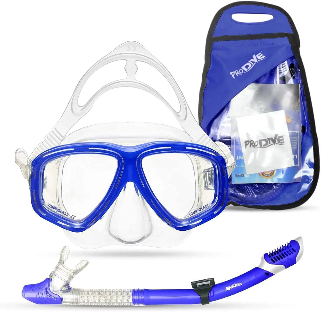 Tempered Glass Anti-Fog Snorkel Mask Set with Gear Bag R14780