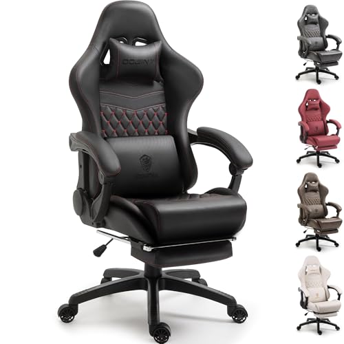 Black Big and Tall Ergonomic Gaming Chair with Footrest and Massage Lumbar Support L23064