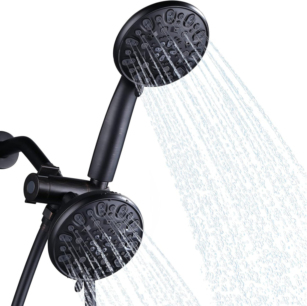 Dual Oil-Rubbed Bronze 2 in 1 Shower Head with Hose, Pack of 2 B386148