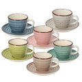 Coffee Cup & Saucer Set of 6pcs H15265