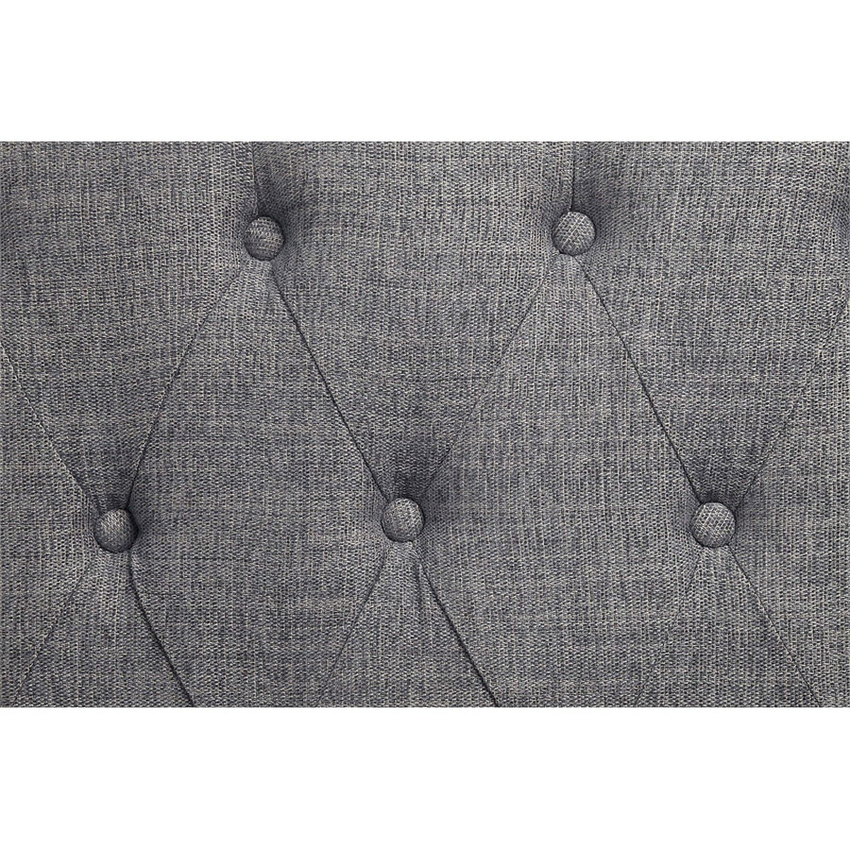 Tufted Fabric Sofa with 4 Pillows in Gray/Antique White T761176