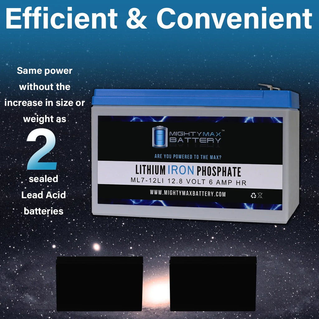 12V 7AH Lithium Replacement Battery P991