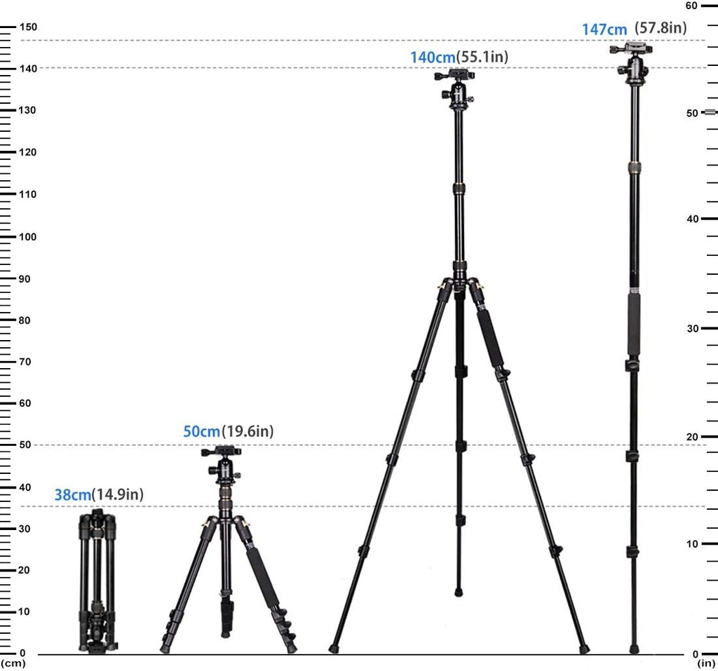 58" Aluminum Travel Tripod with Ball Head N883