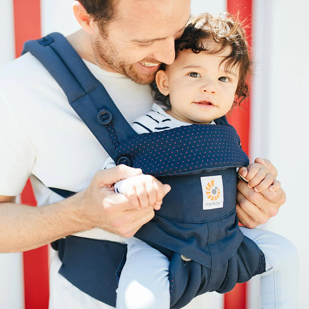 Navy Mini Dots Baby Carrier W720