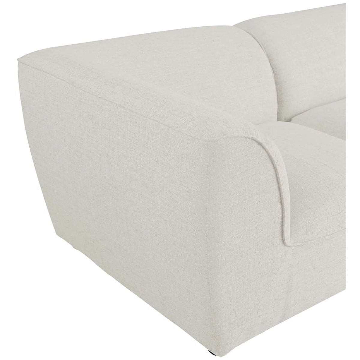 Cream Linen Textured Modular Sectional E996793
